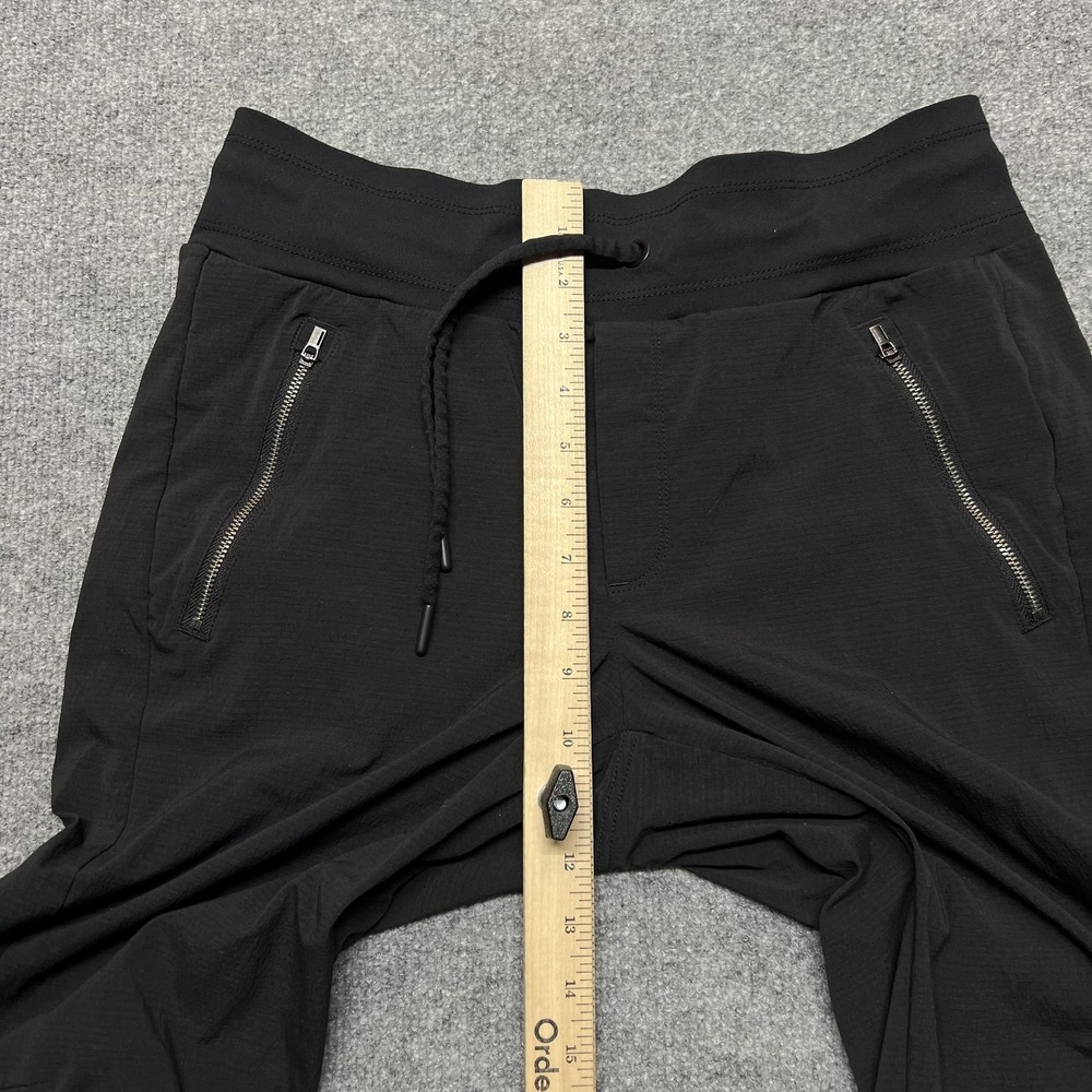 Athleta Jogger Pants Womens 6 Black Trekkie North Elastic Waist Zip Pockets - Picture 10 of 13